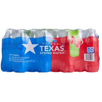 Hill Country Fare Natural Texas Spring Water 32 pk Bottles, 16.9 oz