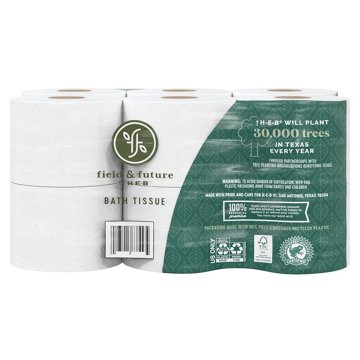 Field & Future by H-E-B Soft & Strong Toilet Paper, 12 Mega Rolls