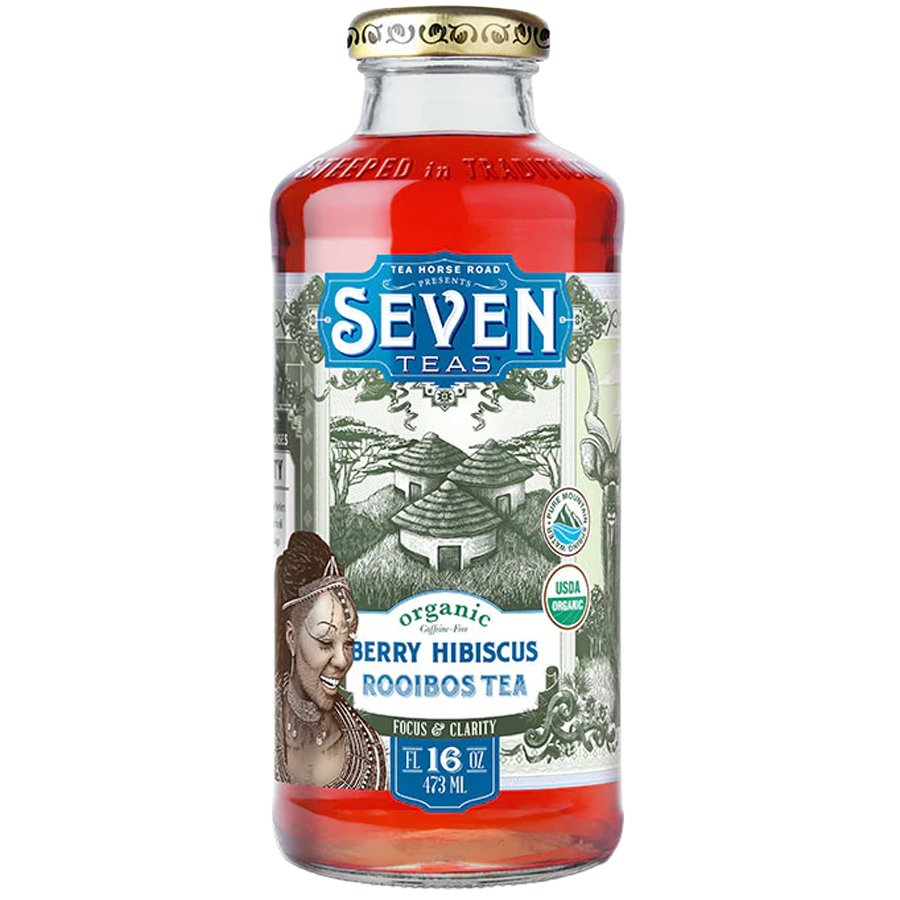 Seven Teas Organic Goji Hibiscus Rooibos Tea, 16 fl oz | Central Market ...