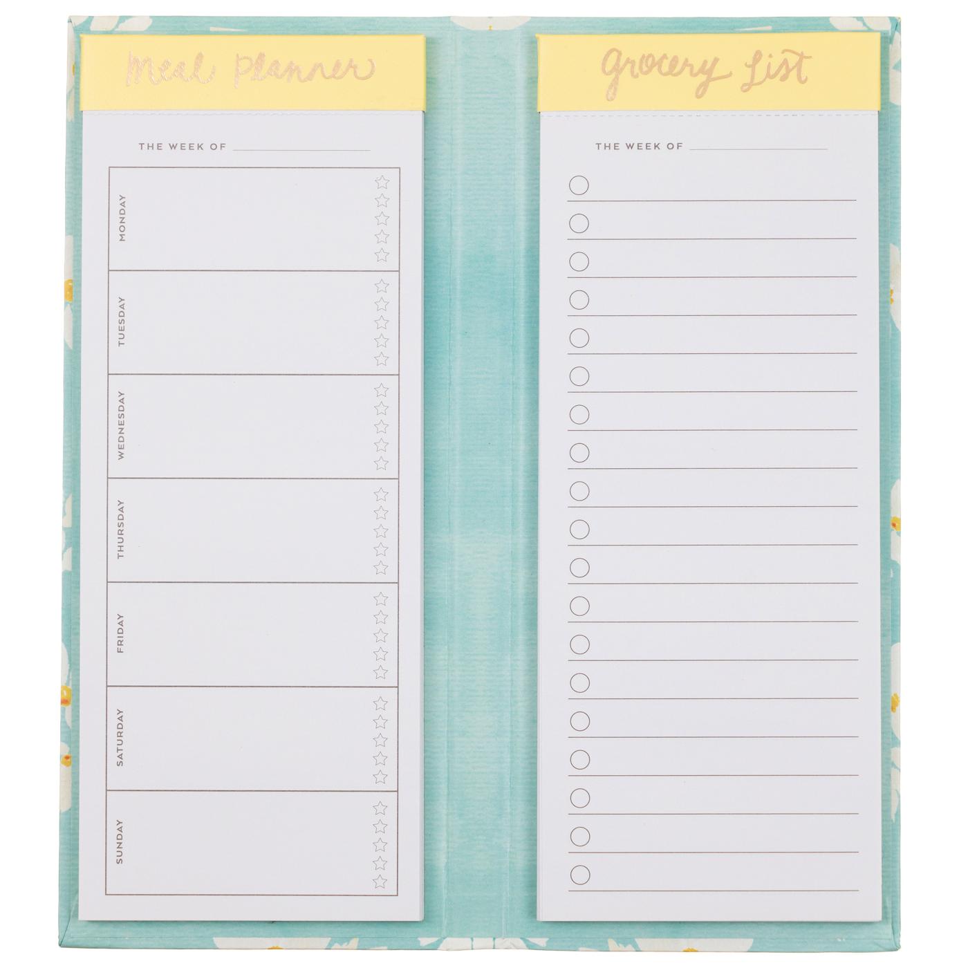 Eccolo Blue Daisy Meal Planner; image 2 of 2