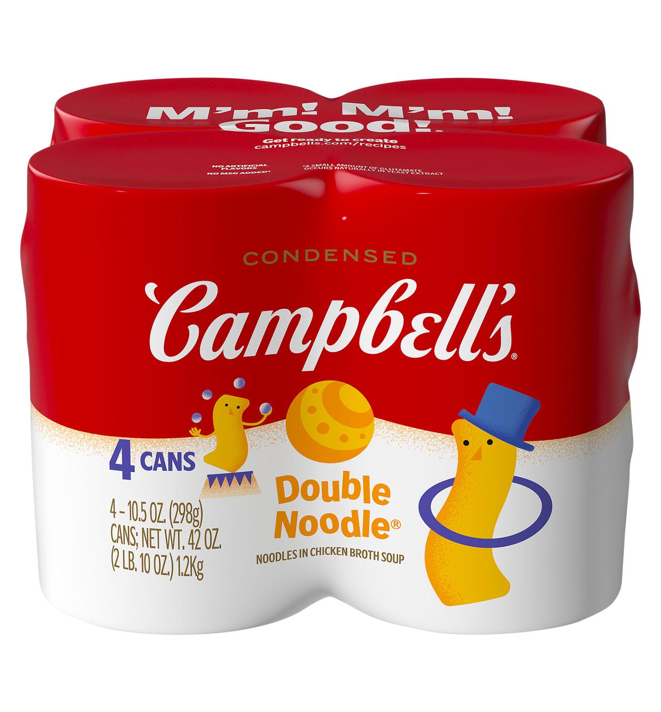 Campbell's Double Noodle Chicken Broth Soup; image 1 of 3