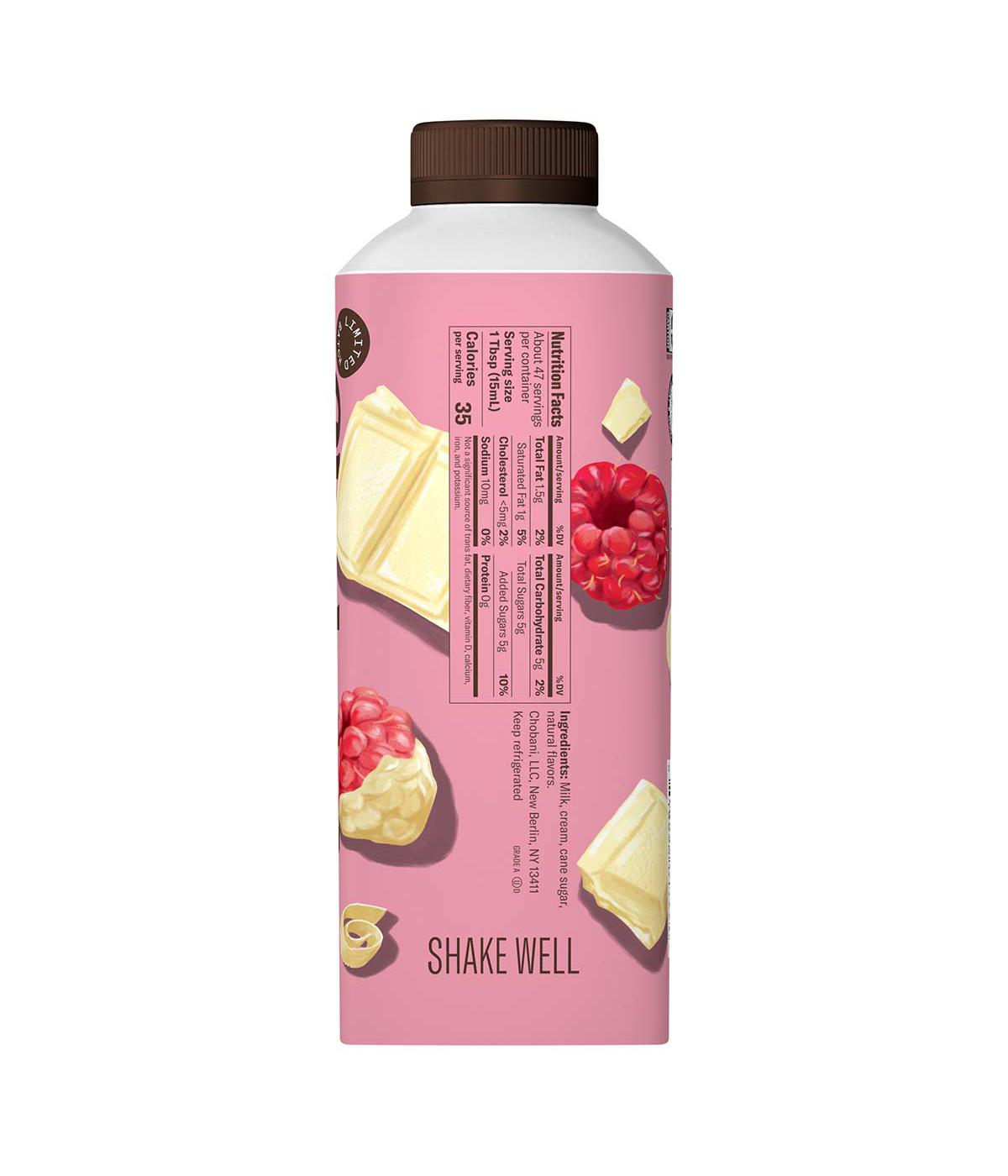 Chobani Liquid Coffee Creamer - White Chocolate Raspberry; image 2 of 2