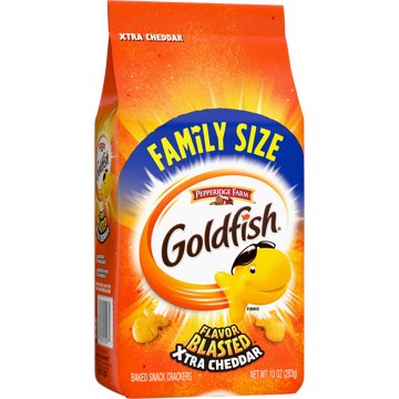 Goldfish Flavor Blasted Xtra Cheddar Crackers - Family Size, 10 oz