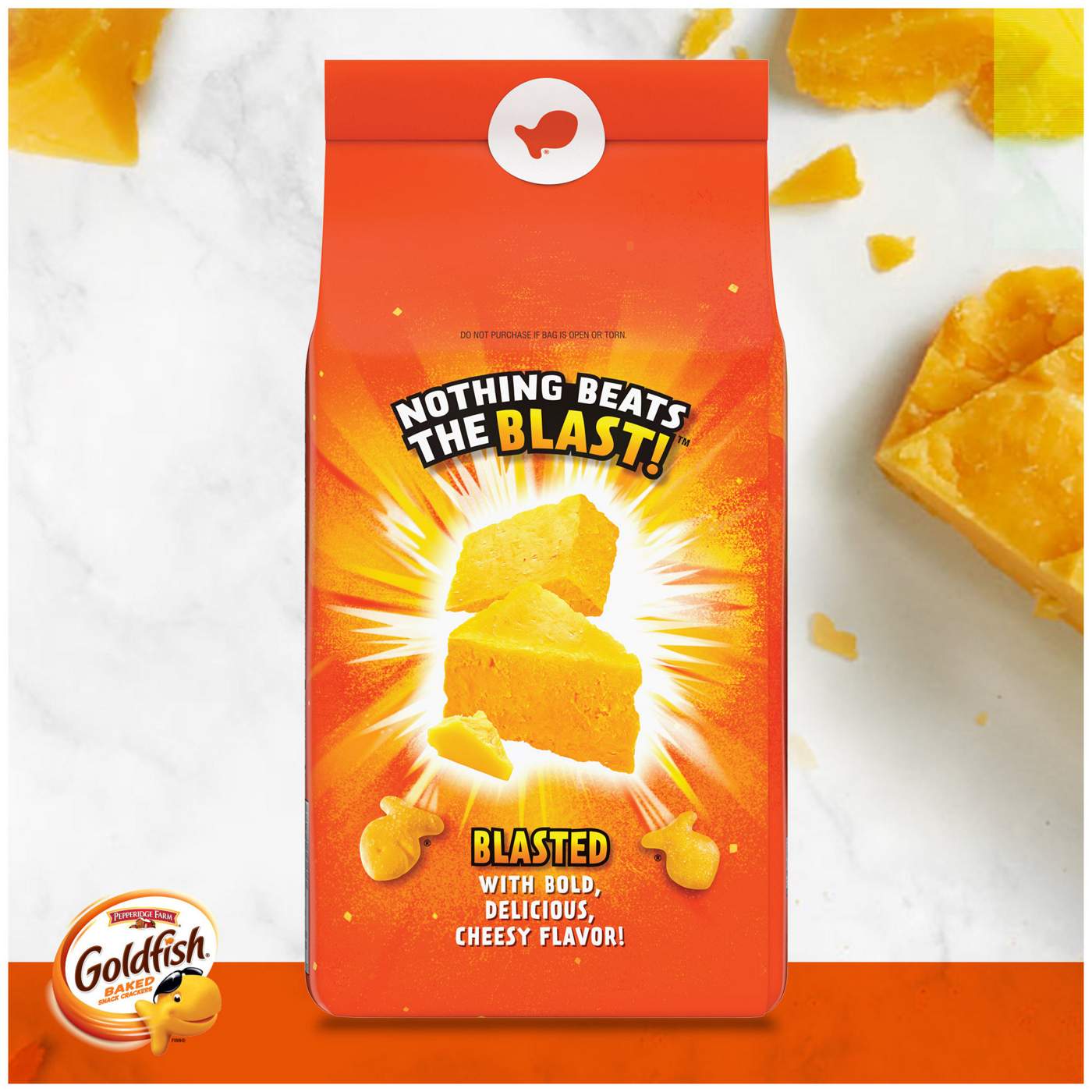 Goldfish Flavor Blasted Xtra Cheddar Crackers - Family Size; image 7 of 9
