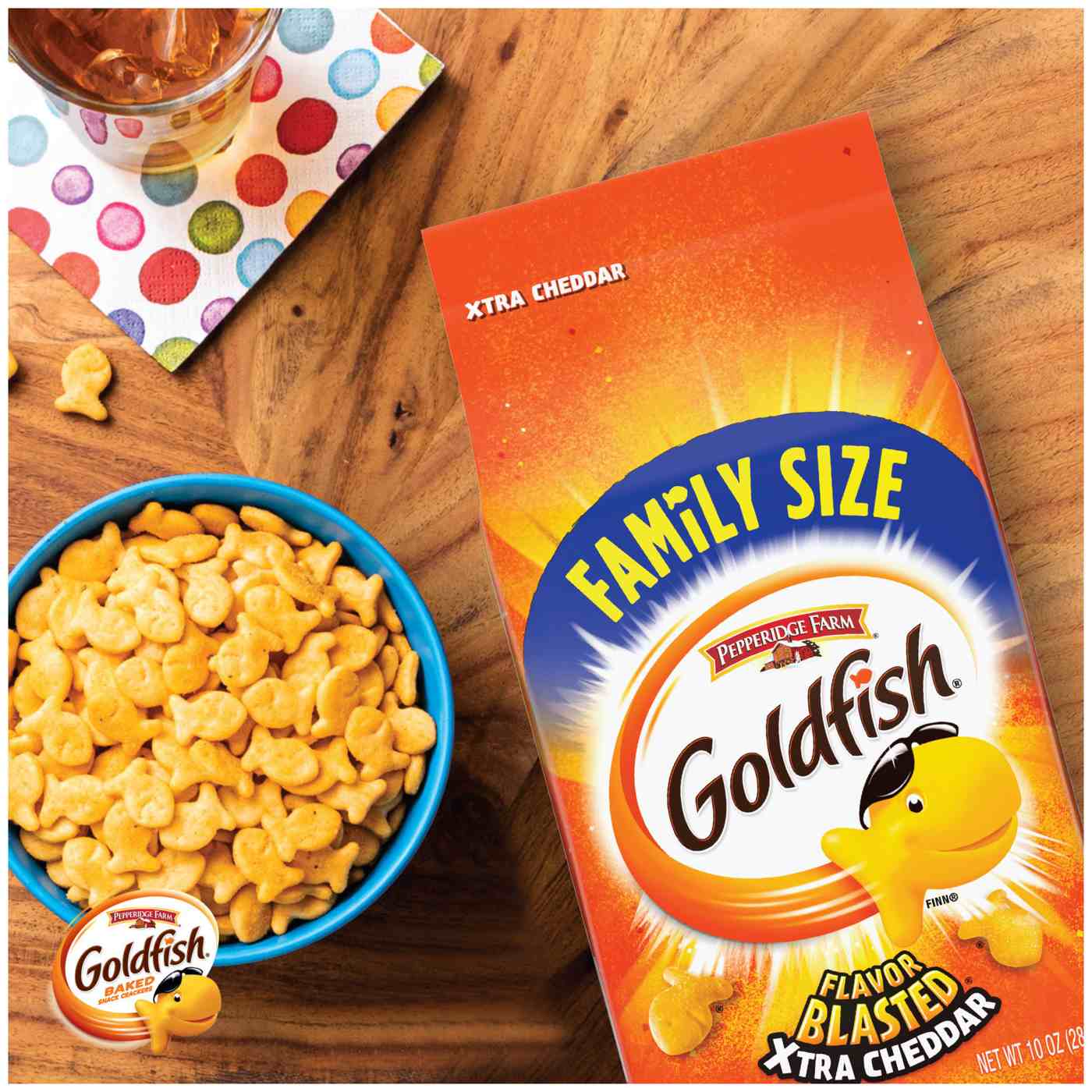 Goldfish Flavor Blasted Xtra Cheddar Crackers - Family Size; image 8 of 9