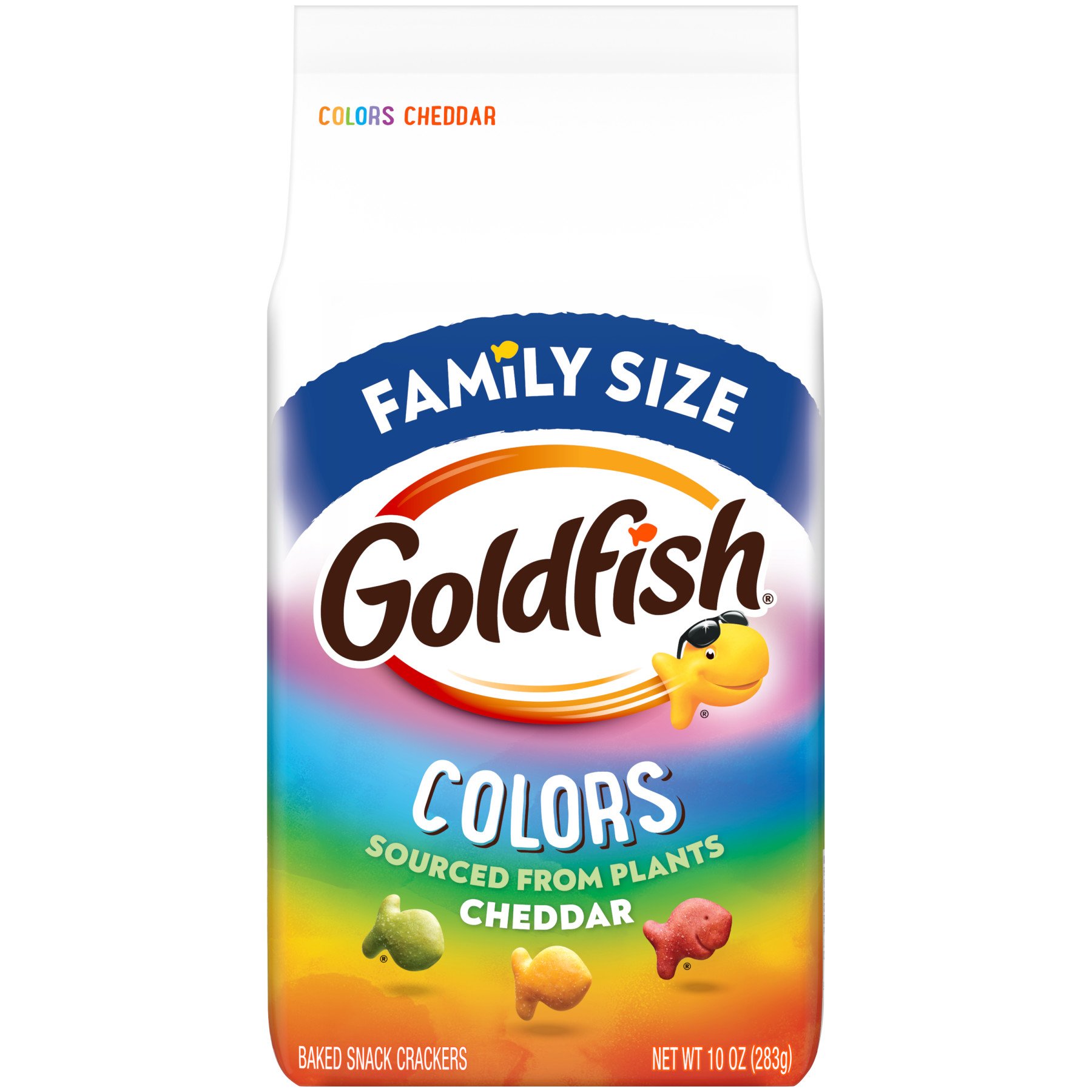 Pepperidge Farm Goldfish Colors Cheddar Baked Snack Crackers Family Size Shop Crackers