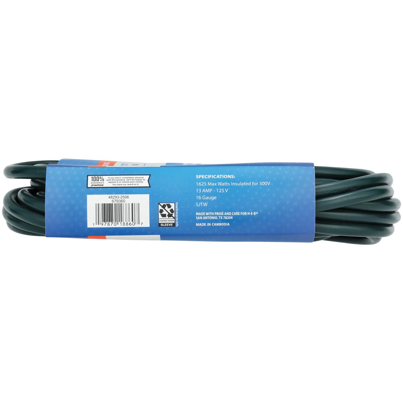 H-E-B Multi-Outlet Landscape Extension Cord - Green; image 3 of 3