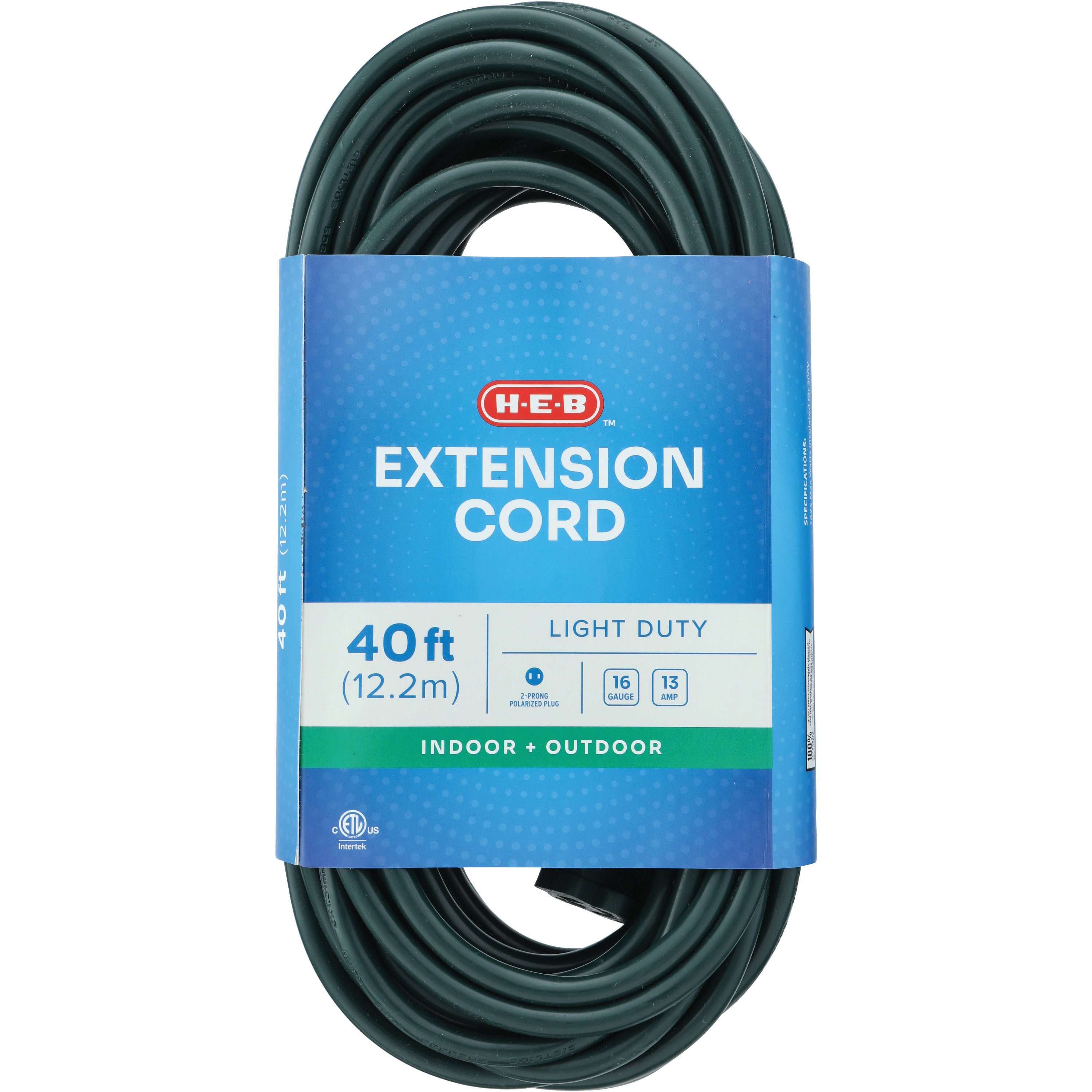 HEB Indoor + Outdoor Extension Cord Green Shop Extension cords at