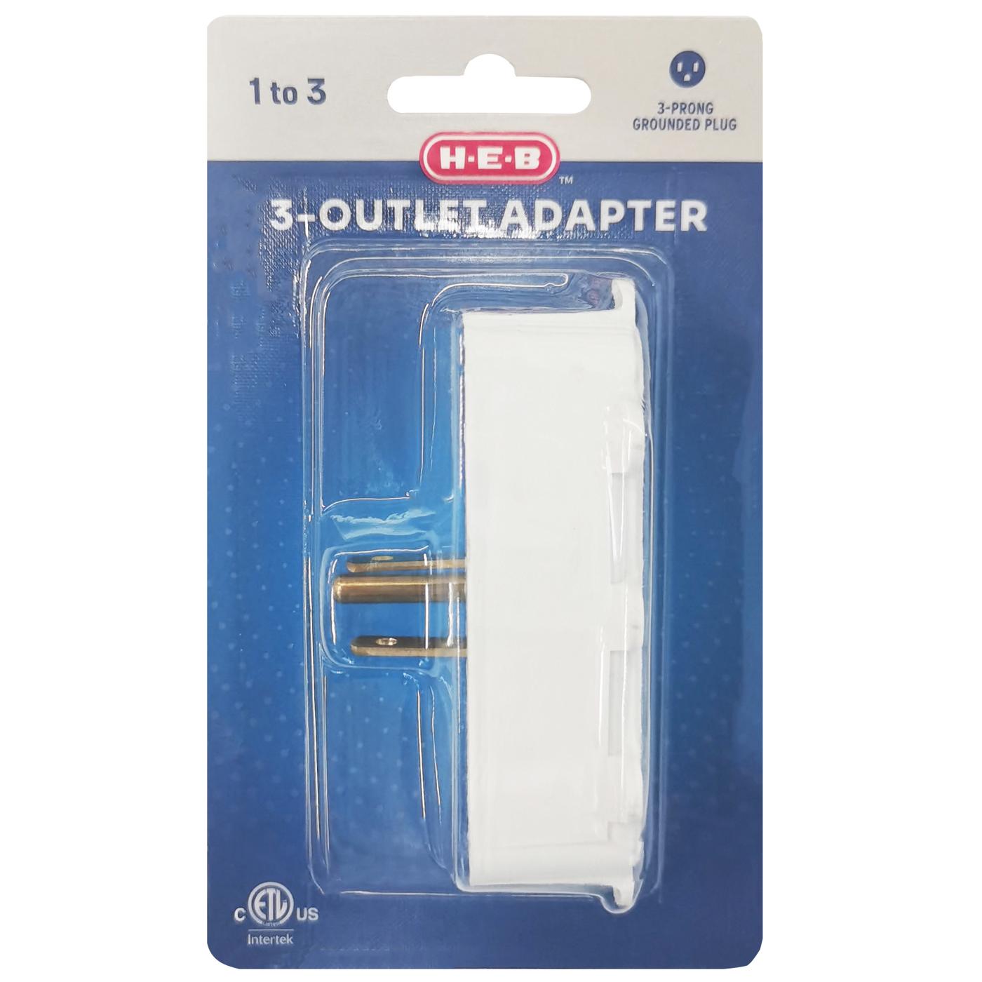 H-E-B 3-Outlet Power Adapter; image 1 of 2