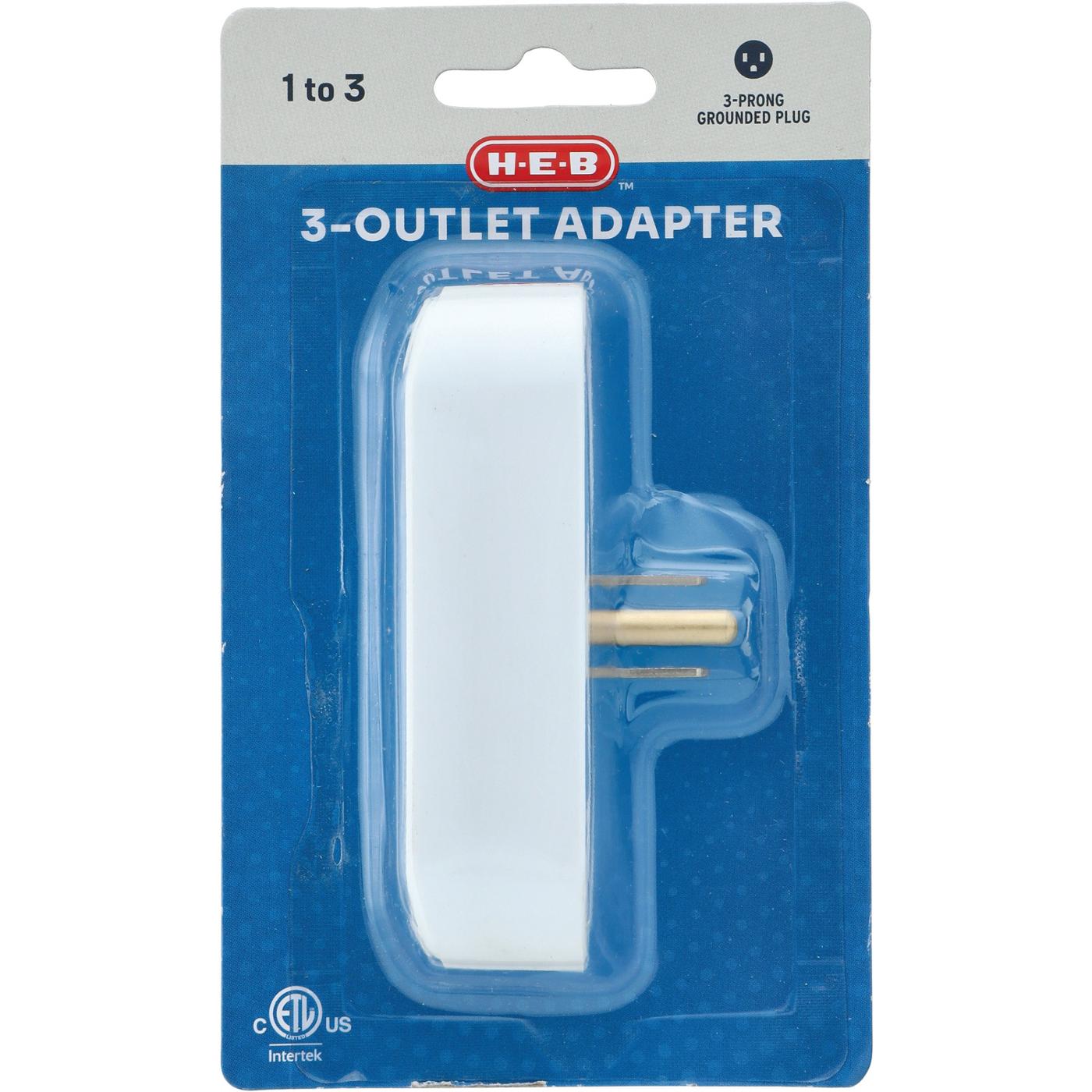 H-E-B 3-Outlet Power Adapter; image 1 of 2