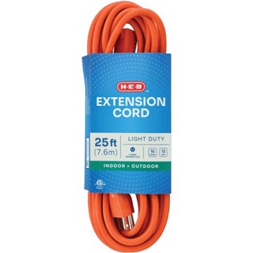 H-E-B Indoor/Outdoor Extension Cord, 25'