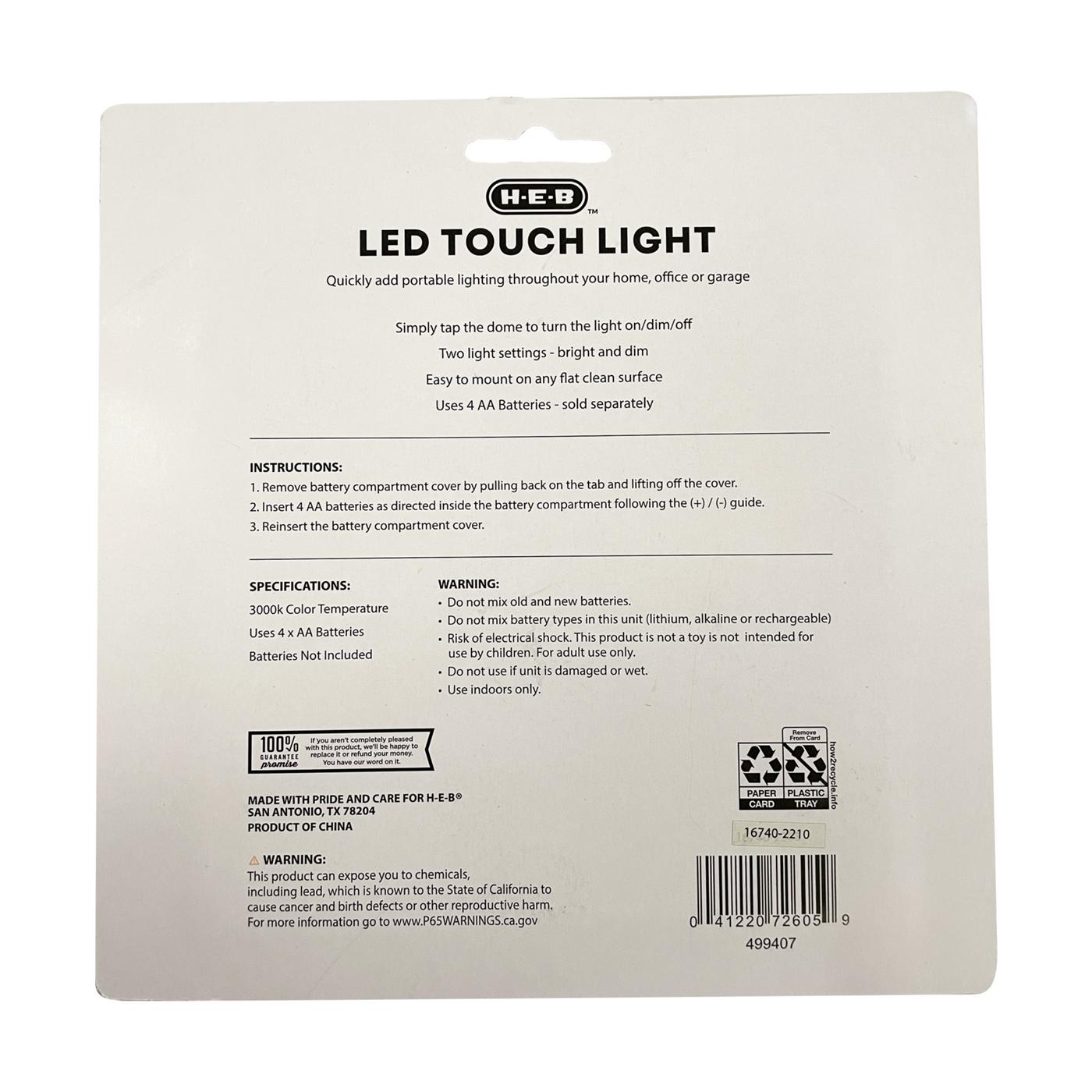 H-E-B LED Touch Light; image 3 of 4
