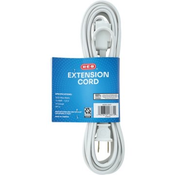 H-E-B Indoor Extension Cord - White, 15'