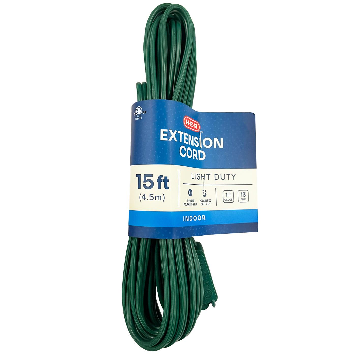 H-E-B Indoor Extension Cord - Green; image 1 of 2