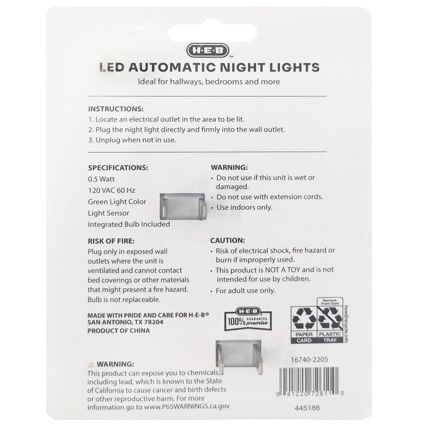 H-E-B LED Automatic Night Lights; image 3 of 4