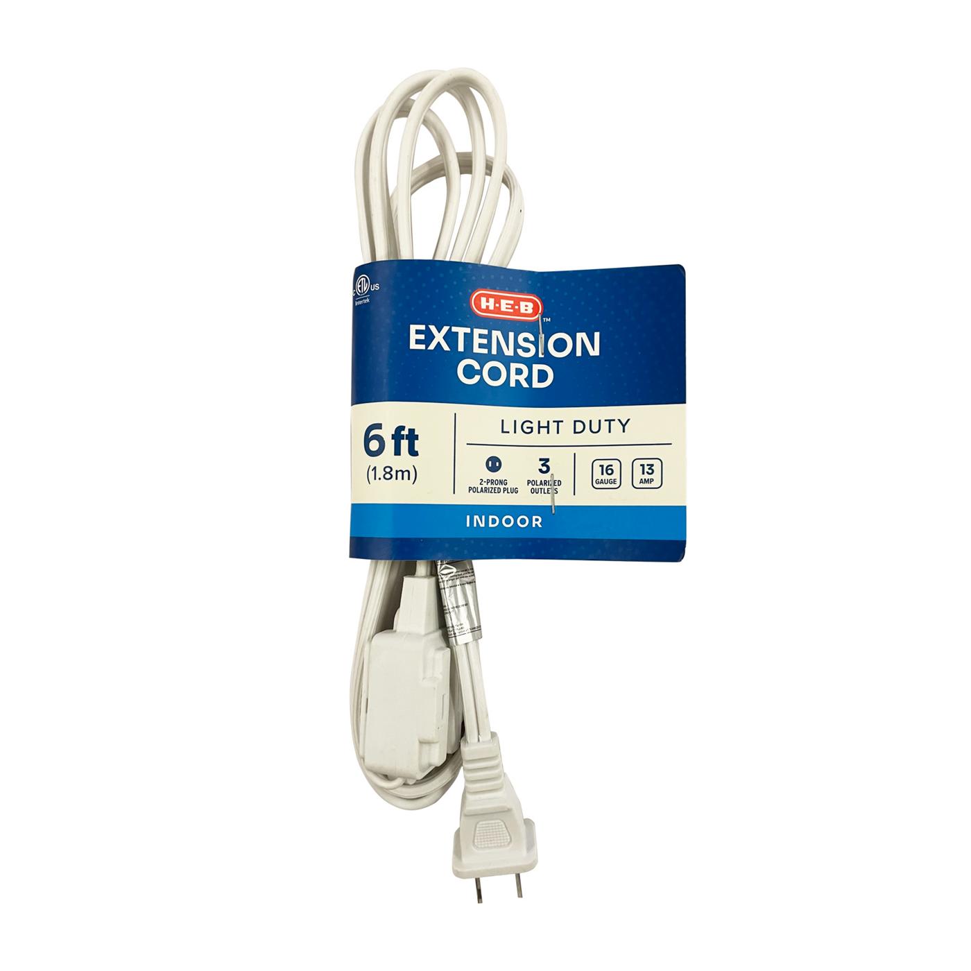 HEB Indoor Extension Cord White Shop Extension cords at HEB