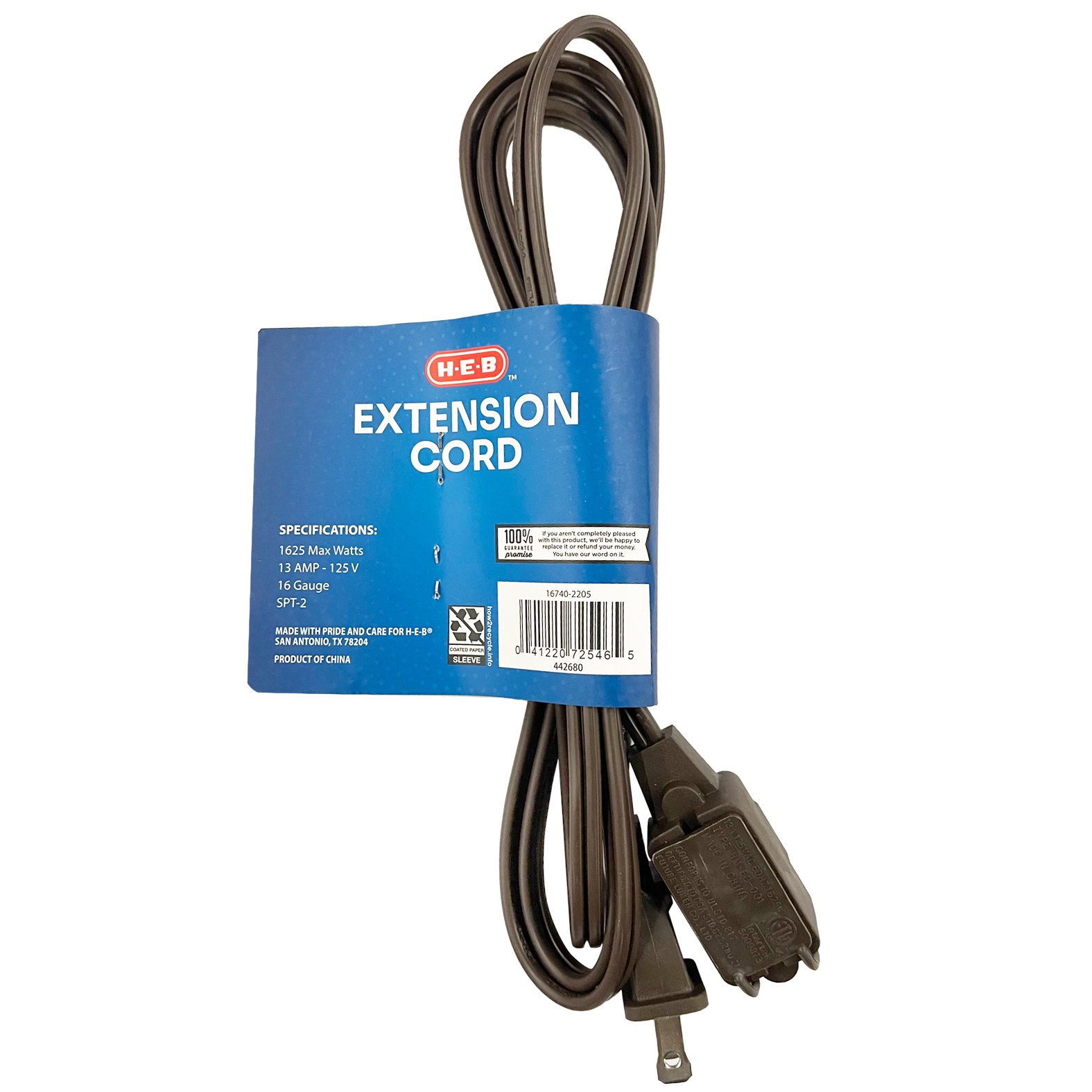 H-E-B Indoor Extension Cord - Brown - Shop Extension Cords At H-E-B