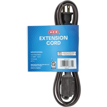 H-E-B Indoor Extension Cord - Brown, 6'