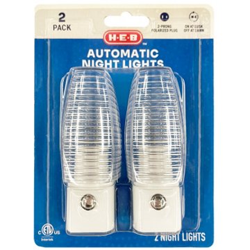 H-E-B Automatic Night Lights, 2 pk