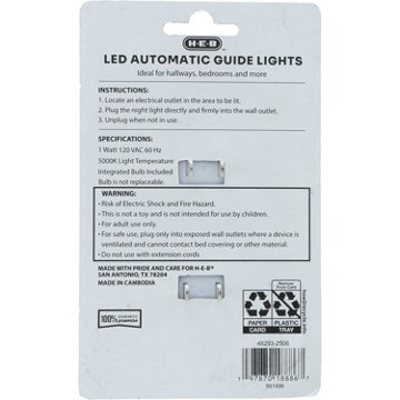 H-E-B LED Automatic Guide Lights, 2 pk