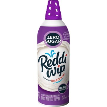 Reddi Wip Zero Sugar Keto Friendly Gluten Free Whipped Topping, 6.5 oz