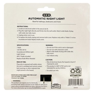 H-E-B Star Shape Automatic Night Light