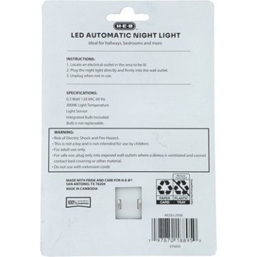 H-E-B LED Automatic Night Light