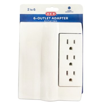 H-E-B 6-Outlet Swivel Adapter