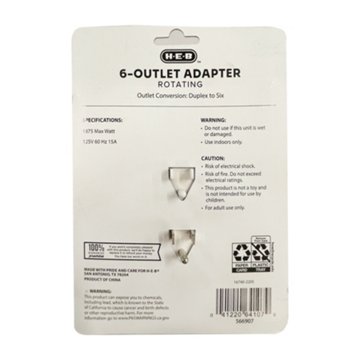 H-E-B 6-Outlet Swivel Adapter