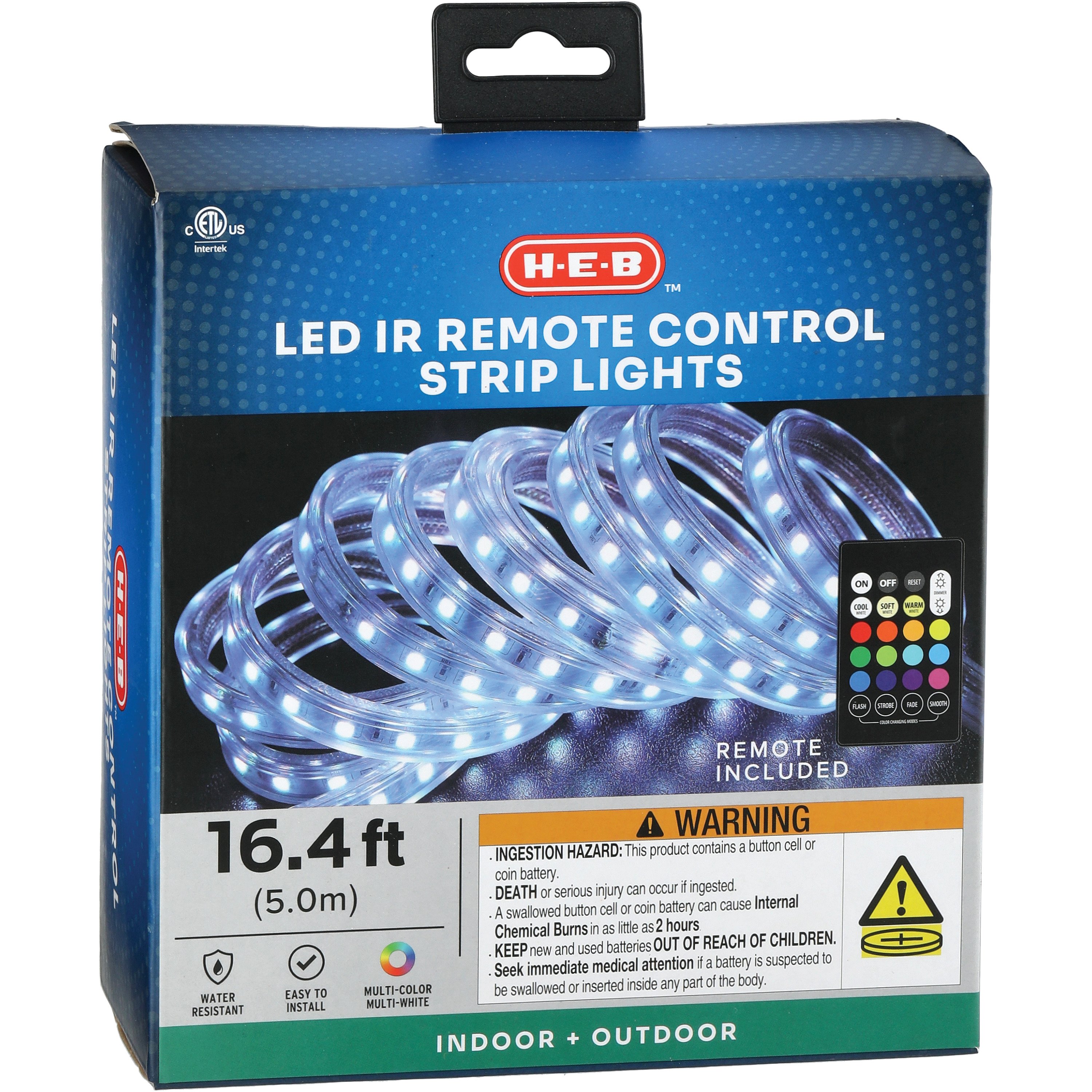 H-E-B LED Indoor/Outdoor Remote Control Strip Lights - Shop Light bulbs at  H-E-B, image size:3000x3000