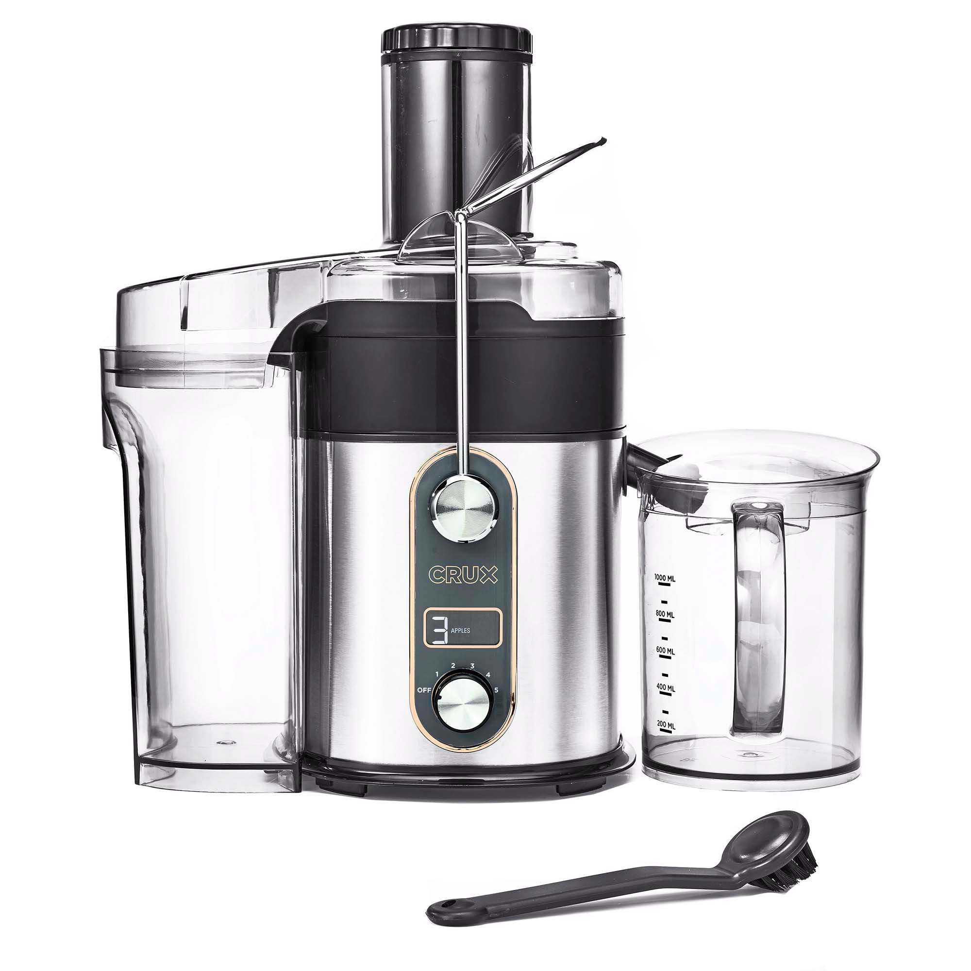 Crux Brushed Chrome 5-Speed Digital Juicer