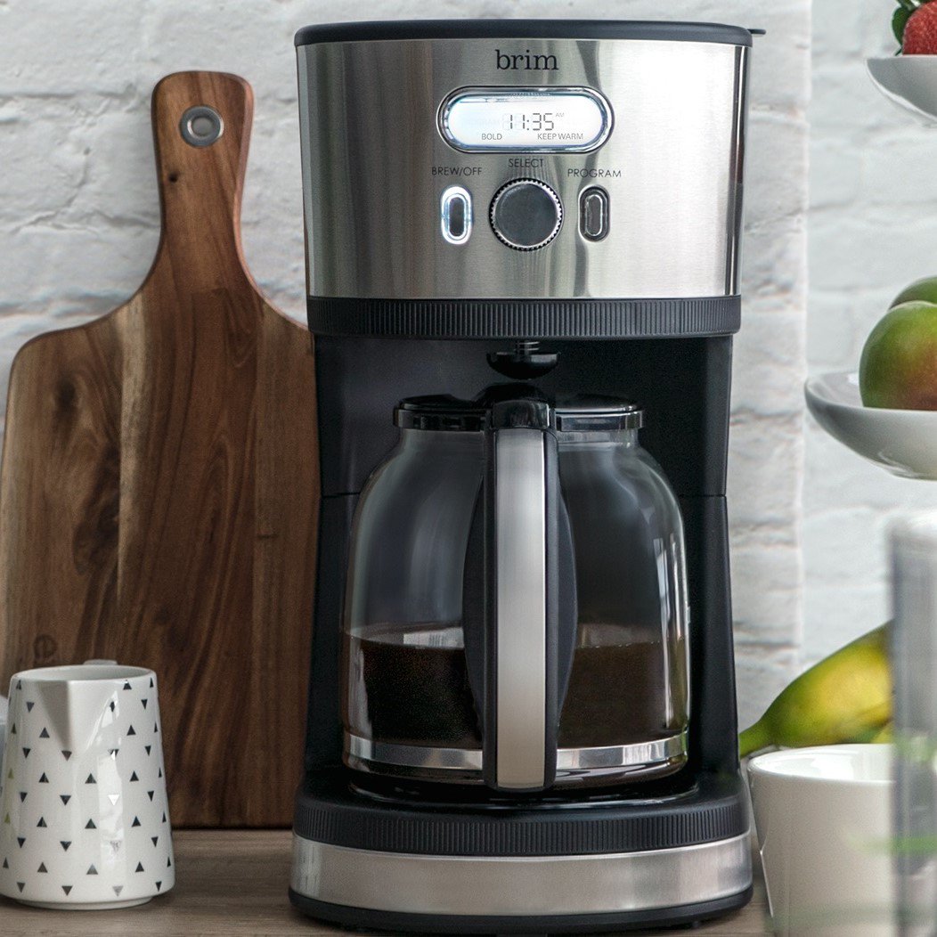 Brim Stainless Steel Programmable Coffee Maker Shop Coffee