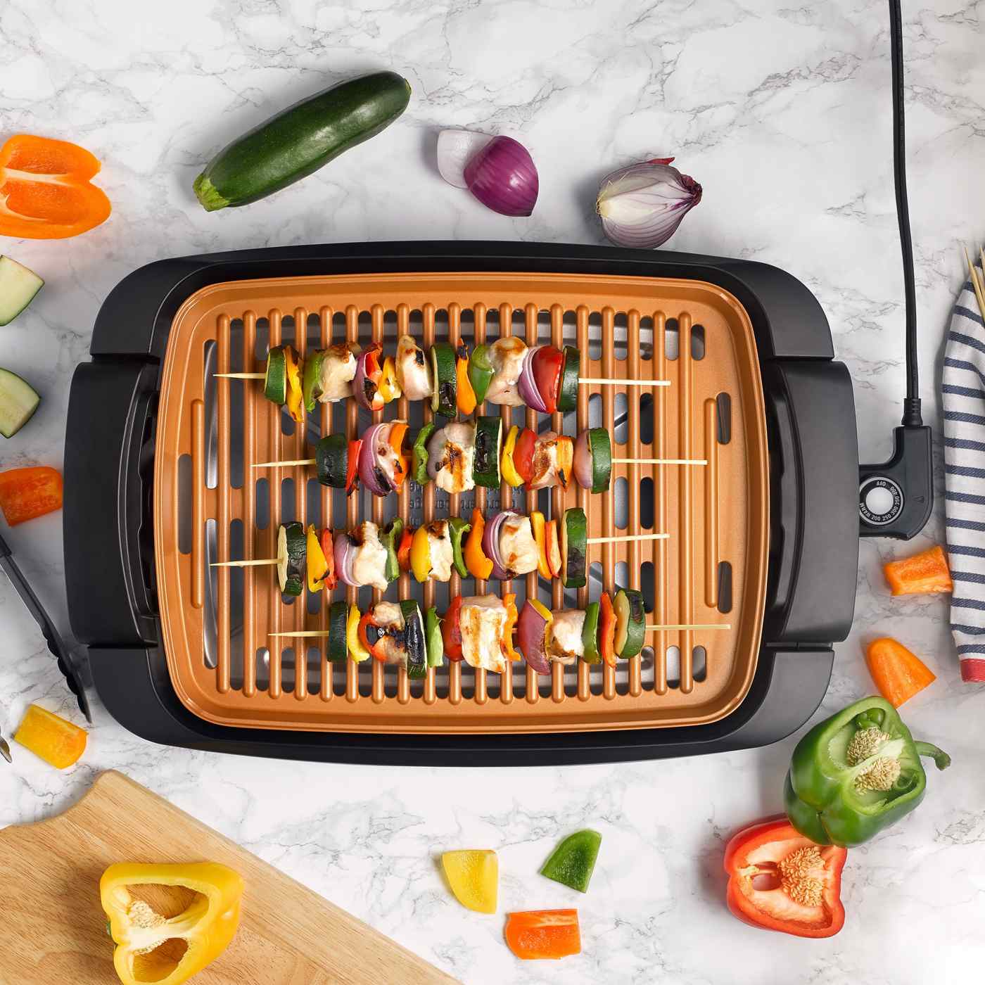 Bella Smokeless NonStick Copper Grill Shop Griddles & presses at HEB