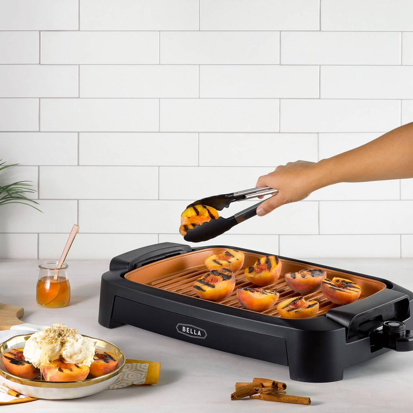 Bella Smokeless NonStick Copper Grill Shop Griddles & presses at HEB