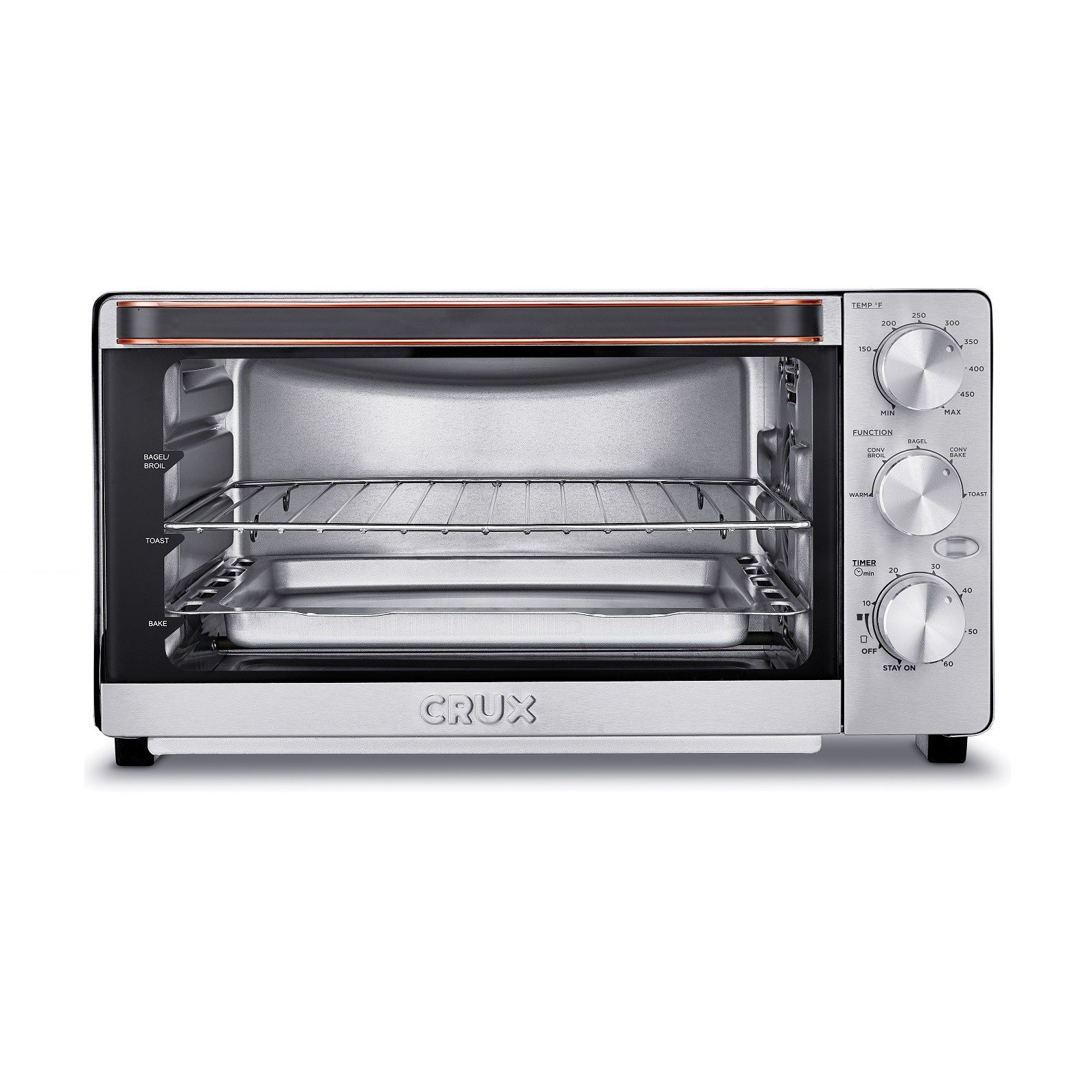 Crux 6Slice Stainless Steel Digital Air Frying Toaster Oven Shop