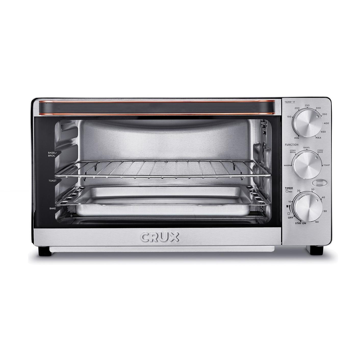 Crux 6Slice Stainless Steel Digital Air Frying Toaster Oven Shop