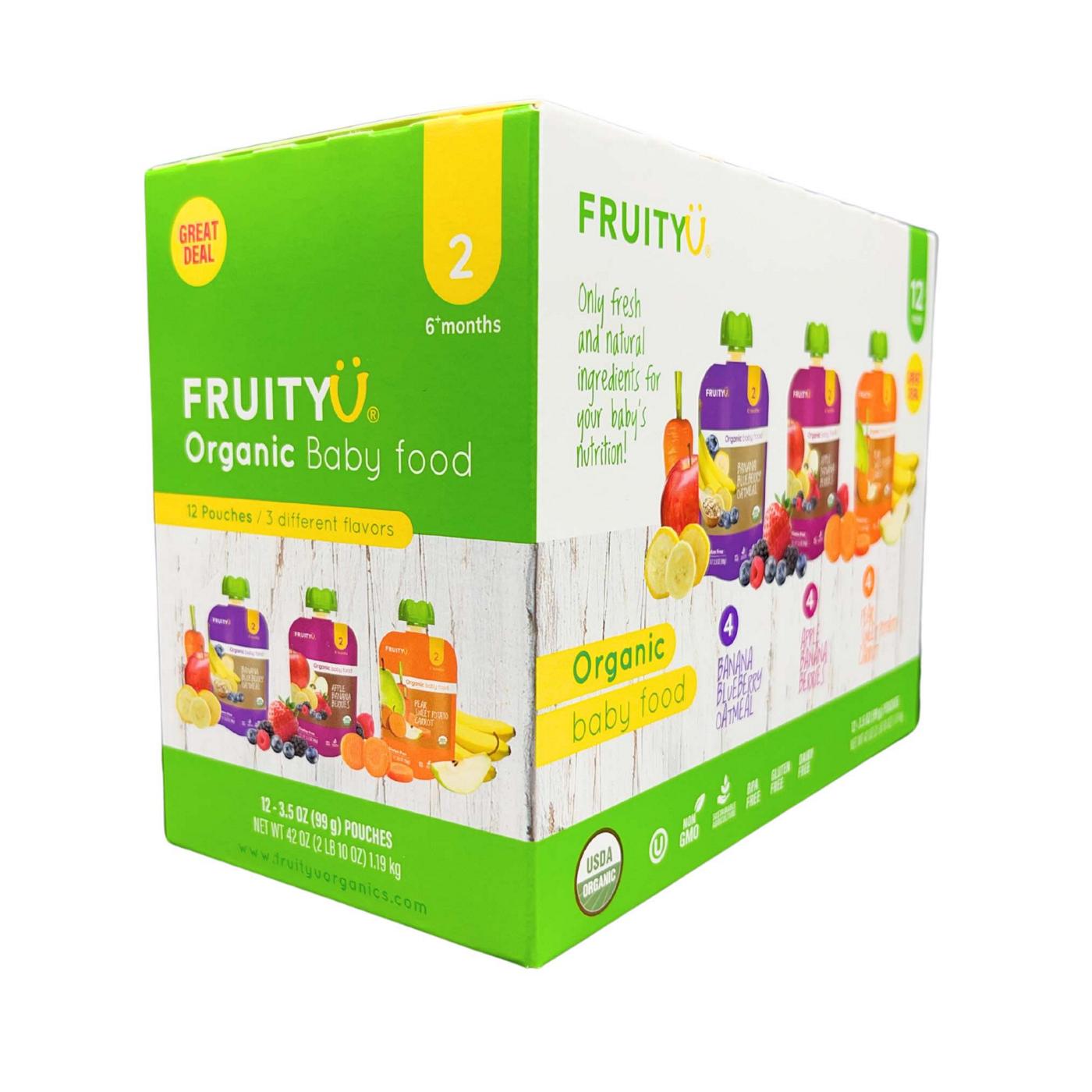FruityU Organic Baby Food Pouches - Variety Pack; image 5 of 7