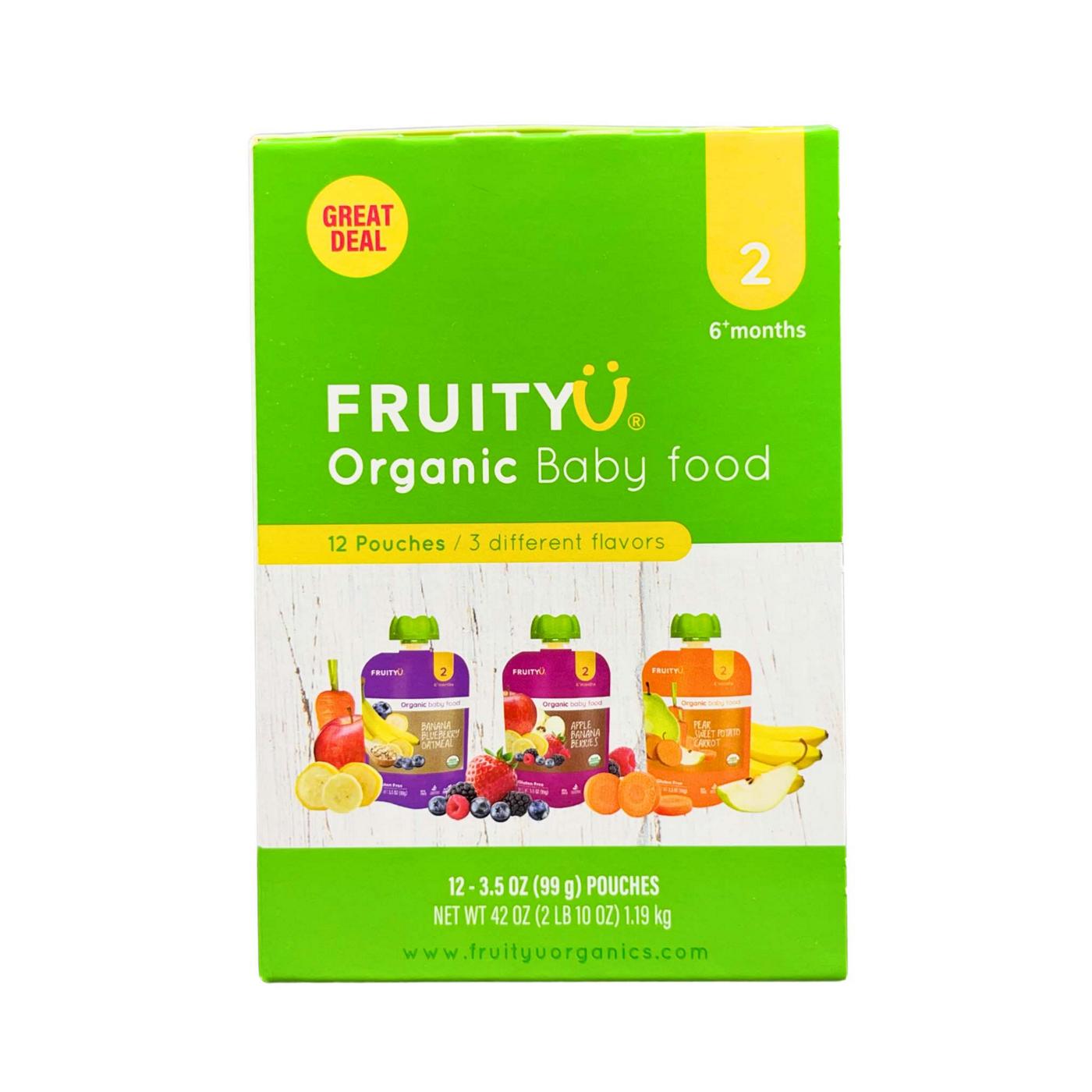 FruityU Organic Baby Food Pouches - Variety Pack; image 6 of 7