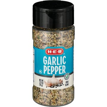 H-E-B Garlic Pepper Spice Blend, 2.75 oz