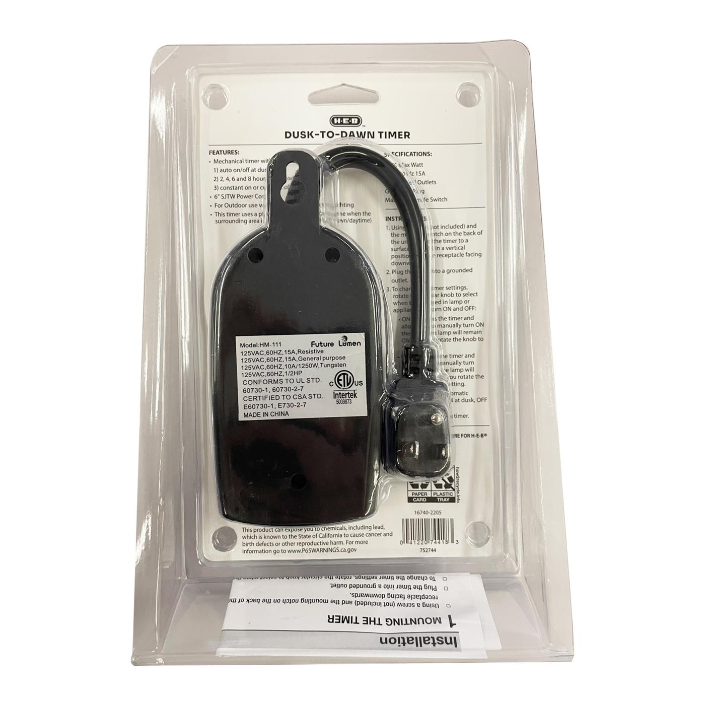 H-E-B Indoor + Outdoor Dusk-To-Dawn Timer; image 2 of 2