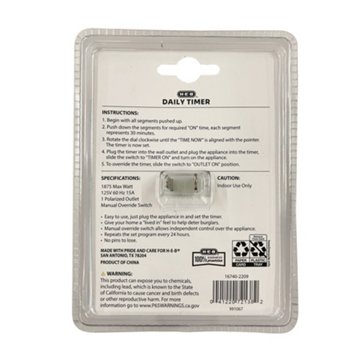 H-E-B 24 Hour Daily Timer