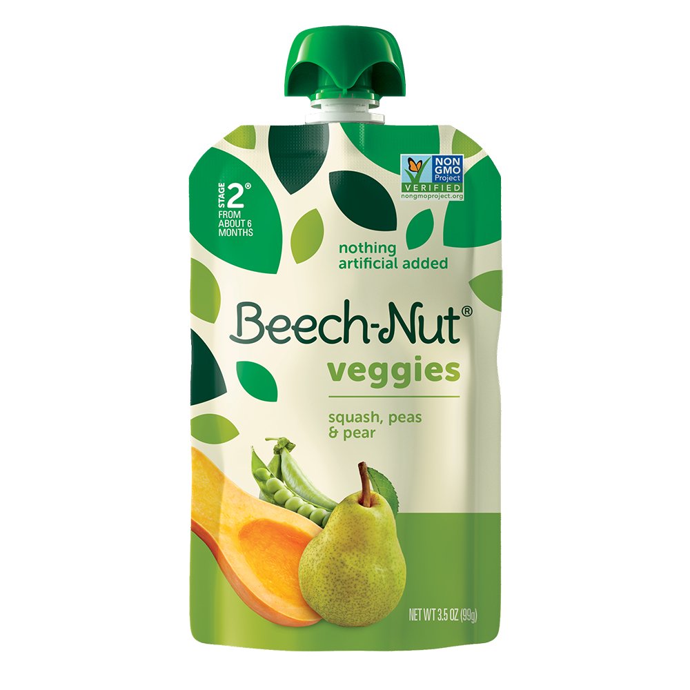 Beech-Nut Veggies Pouch - Squash Peas & Pears, 3.5 oz