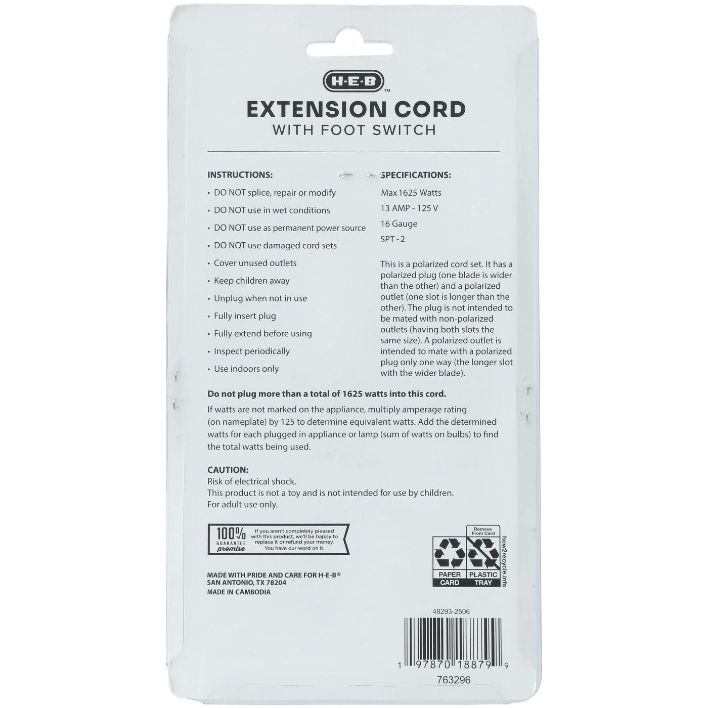 HEB Indoor Extension Cord Shop Extension cords at HEB