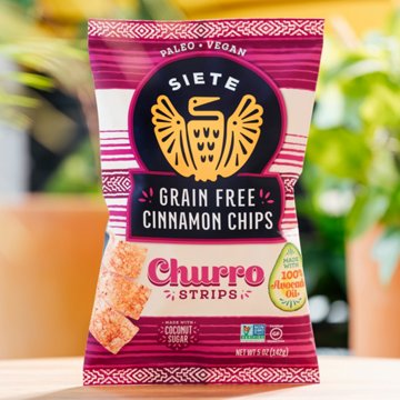 Siete Grain Free Cinnamon Chips Churro Strips, 5 oz