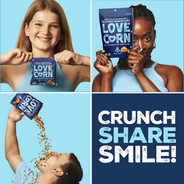 LOVE CORN Crunchy Corn Snack - Sea Salt, 4 oz
