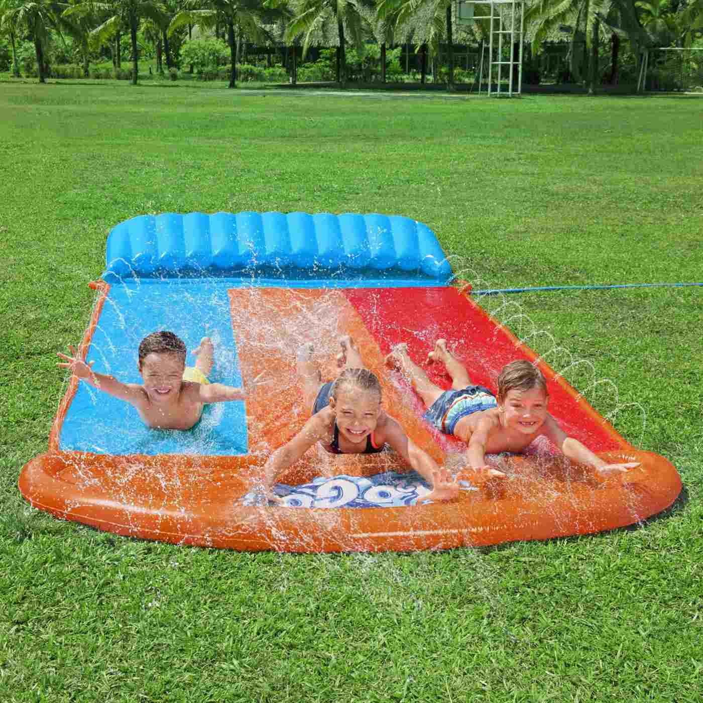 H2O Go! Tsunami Splash Ramp Triple Water Slide Shop Yard & sandbox