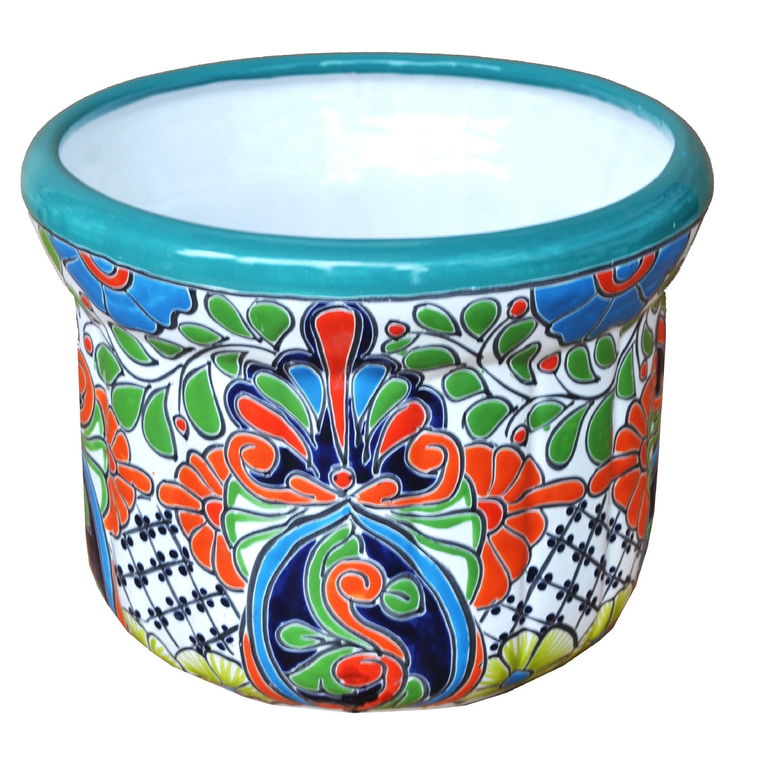 Blue Orange Pottery Cholula Gelatin Planter Shop Pots & Planters at HEB