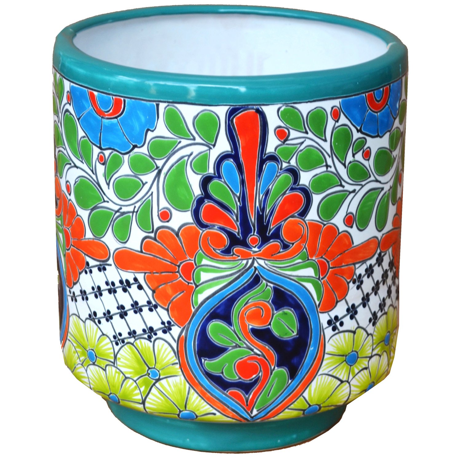 Blue Orange Pottery Cholula High Cylinder Planter - Shop Pots ...