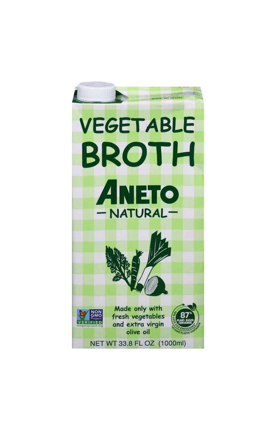 Aneto Vegetable Broth - Shop Broth \u0026 bouillon at H-E-B, image size:900x900