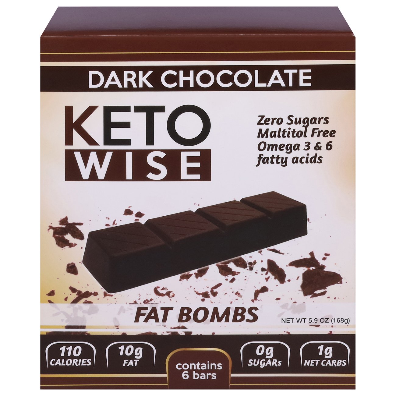 Keto Wise Fat Bombs - Dark Chocolate, 6 ct
